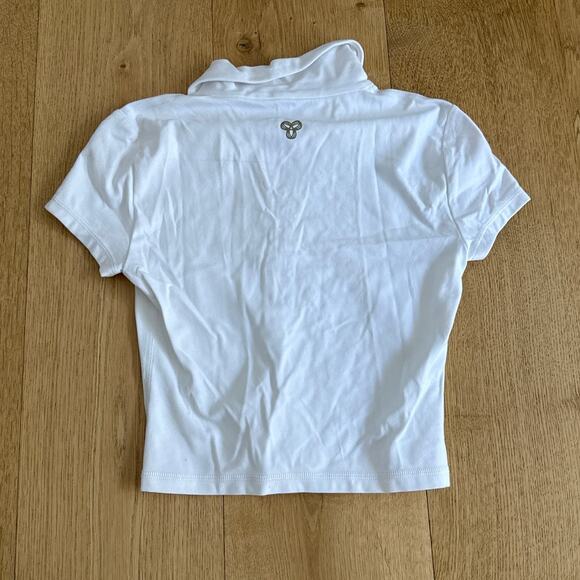 Aritzia Golden Polo Shirt Butter Edge Size XS White - Picture 3 of 4
